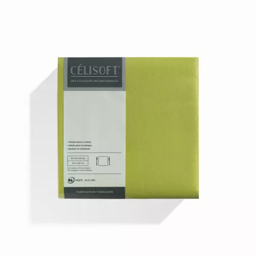 50 Serviettes Intiss� 40x40 CHARTREUSE