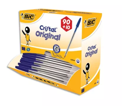 50 Stylo Bille BIC Cristal 0.5mm BLEU