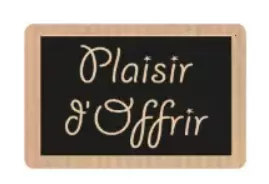 500 ETIQ.PLAISIR D\'OFFRIR ARDOISE KRAFT NOIR