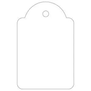 500 Etiquettes Fil Blanc 28x43 / 00391
