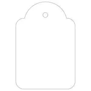 500 Etiquettes Fil Blanc 36x53 / 00392