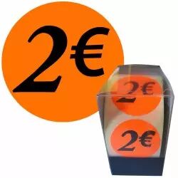 500 Etiquettes Fluo Orange 2�