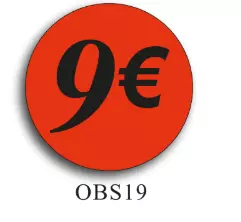 500 Etiquettes Fluo Orange 9�