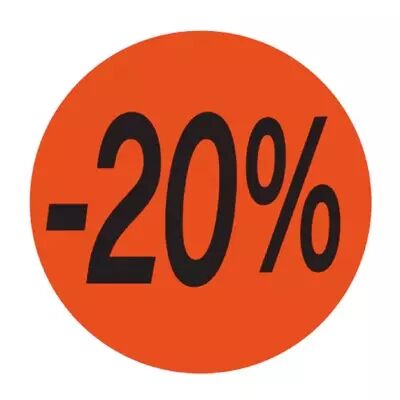 500 �tiquettes Fluo Rouge -20%