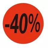 500 �tiquettes Fluo Rouge -40%