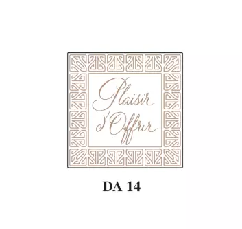 500 �tiquettes plaisir d\'offrir kote dorure carr� BLANC