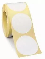 500 �tiquettes velin blanc diam�tre 36 cm