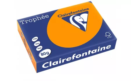 500 FEUILLES A3 ORANGE VIF 80GR