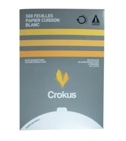 500 FEUILLES PAPIER CUISSON BLANC SILICONE DOUBLE FACE 53X32.5CM