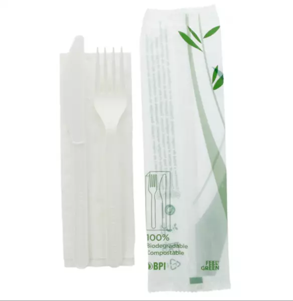 500 Kits Couverts CO-FO-SER 18cm CPLA