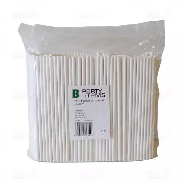 500 Pailles Carton KRAFT D6 H197mm