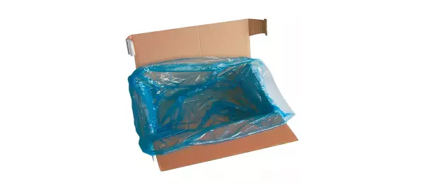 500 Sacs Fond de Caisse BLEU PEHD 15� 750+200/200x650