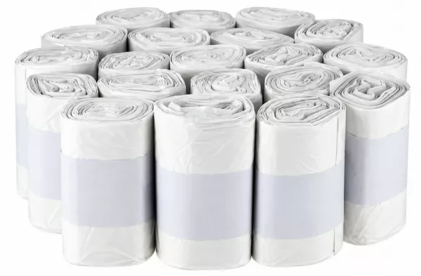 500 SACS POUBELLE 30L BLANC HD 