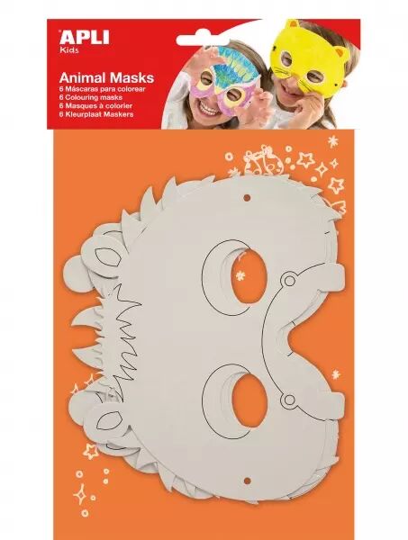 6 MASQUE ANIMAUX A COLORIER / AP13684