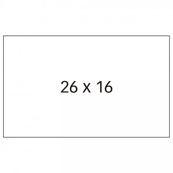 6 Rouleaux Etiquettes 26x16 BLANC