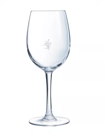 6 VERRES A PIED VIN AU VERRE CABERNET GRAPPE 35CL