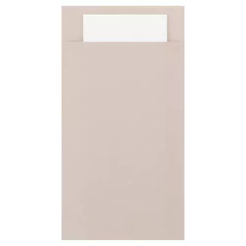 60 POCHETTES 10X20 CM KRAFT BRUN/SERV CELI-OUATE� 39X39 BLANC