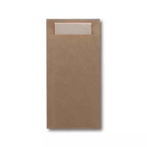 60 POCHETTES 10X20 CM KRAFT BRUN/SERV CELI-OUATE� 39X39 KRAFT