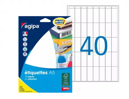 640 ETIQUETTES AGIPA A5 19x32