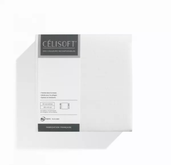 800 Serviettes Intiss� 40x40 BLANC