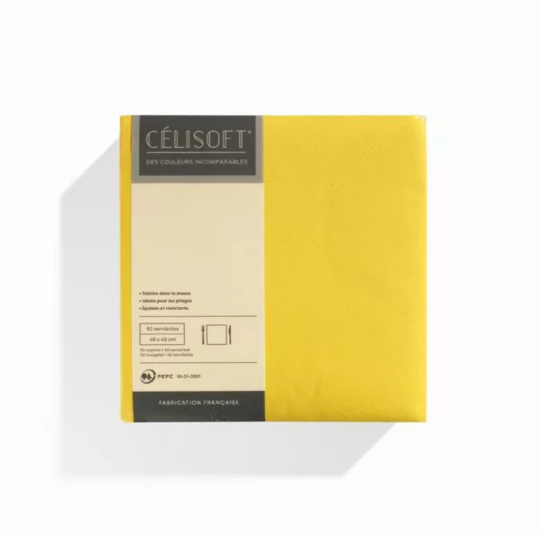 800 Serviettes Intiss� 40x40 CITRON