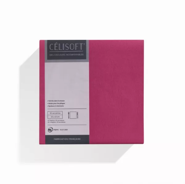 800 Serviettes Intiss� 40x40 FRAMBOISE