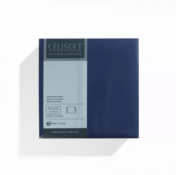 800 Serviettes Intiss�es 40x40  BLEU MARINE