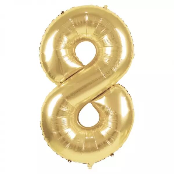 BALLON MYLAR CHIFFRE 8 OR 86CM