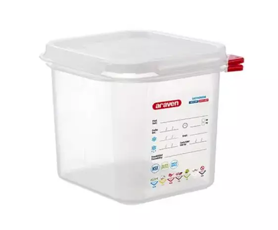 BOITE HERMETIQUE PP GN1/6 150MM 2,6 L TRANP