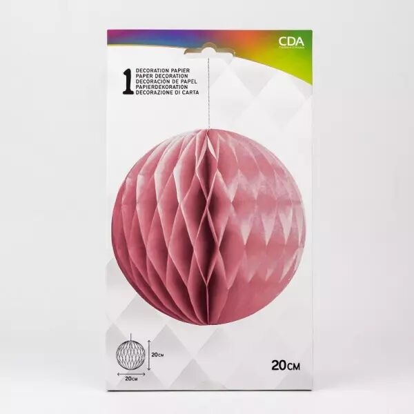 Boule alveole rose 20cm