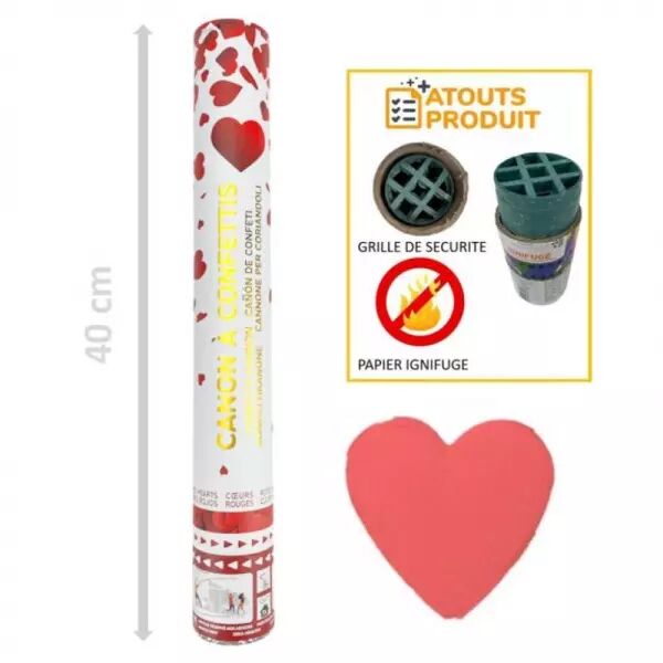 Canon � confettis 40cm Papier ROUGE / CO28087RG