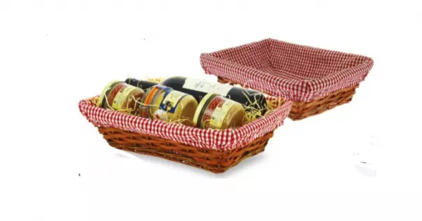 CARO CORBEILLE RECT GM VICHY  ROUGE 35X25X9