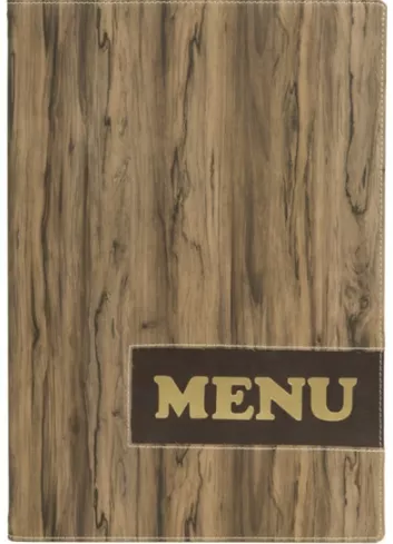 CARTE MENU A4, 1 double inserts inclus 