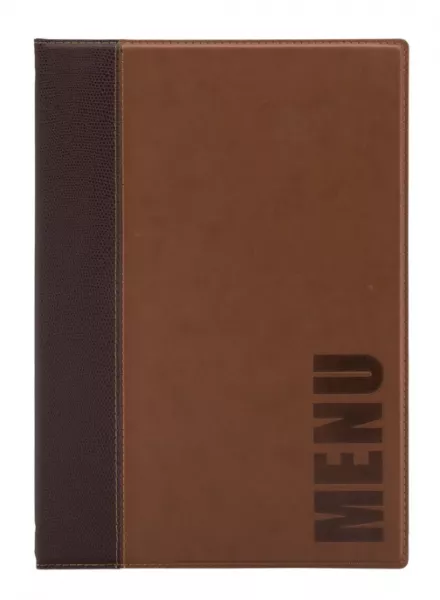 CARTE MENU simili cuir A4, 1 double insert inclus