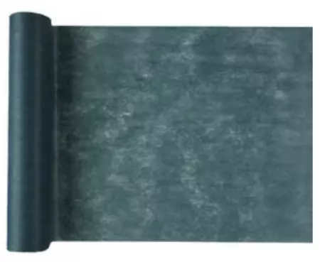 CHEMIN DE TABLE INTISSE BLEU CANARD 10M