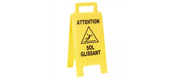Chevalet de signalisation - \ SOL GLISSANT\  