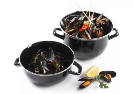 Cocotte &agrave; moules &eacute;maill&eacute; 2,5 l 200x180 mm noir