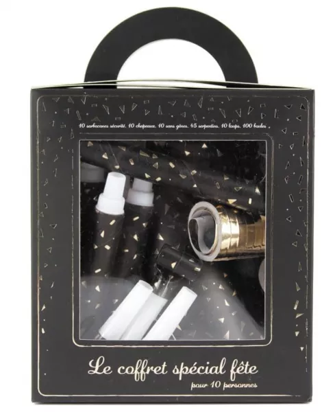 COFFRET 10 PERS. BOITE LUXE GOLD PARTY