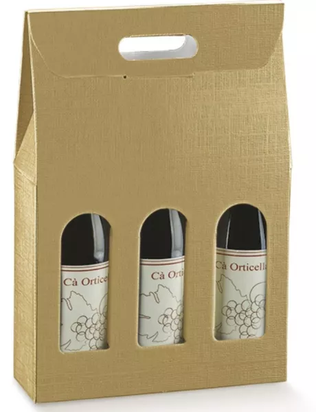 COFFRET 3 BOUTEILLES SETA ORO 270X90X385MM