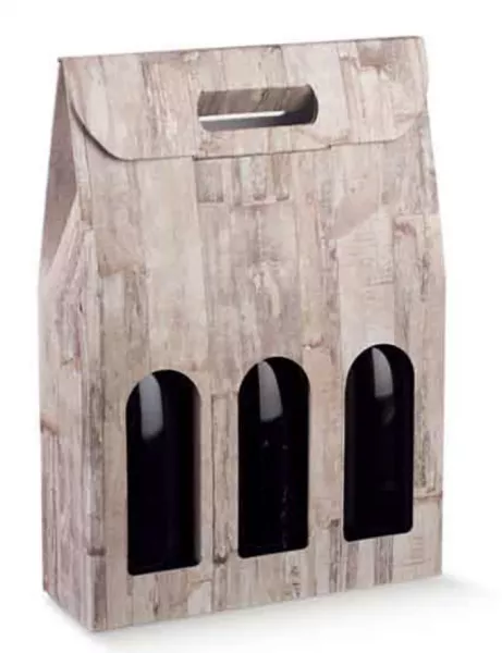 COFFRET 3 BTTLES WOOD 270X90X385