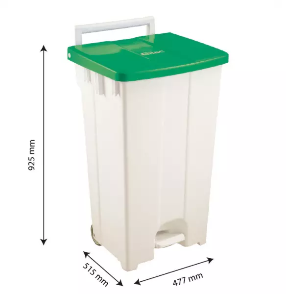 COLLECTEUR 100L A PEDALE COUV VERT