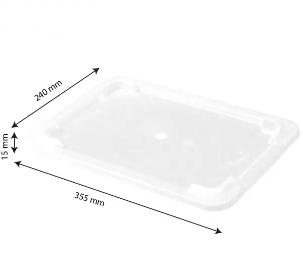 COUVERCLE BAC PLAT 3 L TRANSPARENT