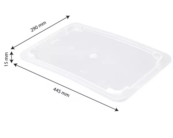 COUVERCLE BAC PLAT 5 L TRANSPARENT