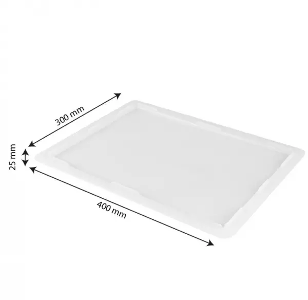 COUVERCLE DEMI-PATON BLANC 400X300