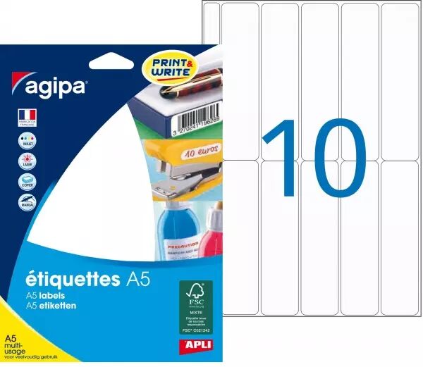 Etiquettes Agipa A5 100x24