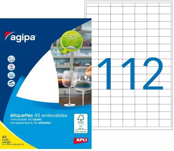 Etiquettes Agipa A5 12x19