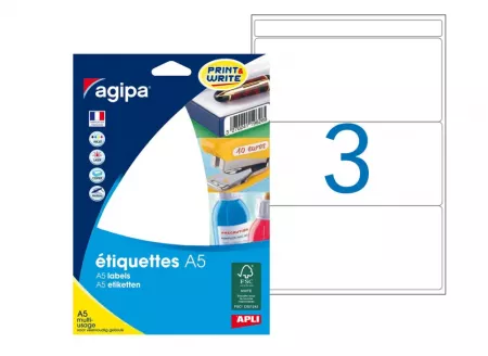 ETIQUETTES AGIPA A5 64x133