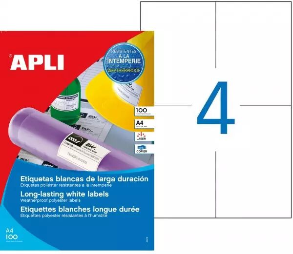ETIQUETTES LASER 105X148,5 PLANCHE A4 DE 4  ETIQUETTES