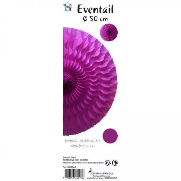 Eventail alv�ol� diam. 50 cm AUBERGINE / CO08101AB