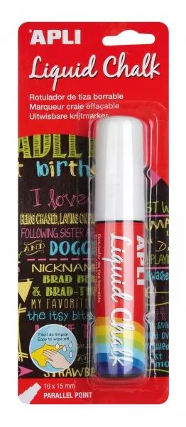 Feutre Craie Effa�able 10x15mm BLANC